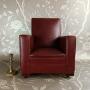 1930s Childs Art Deco Club Chair - Oxblood Red
