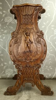 19th Century Italian Carved Walnut Pedestal Stand