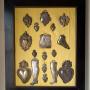 Rare Framed Collection Of 17 Antique Ex-voto