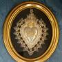 Large Antique Italian Sacred Heart Ex Voto