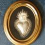 Antique Italian Sacred Heart Ex Voto