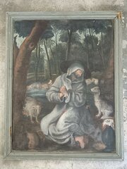 C17th/18th St Francis Oil Painting