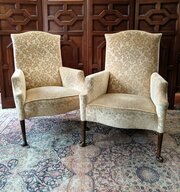1900s Elegant Library Or Fireside Armchairs