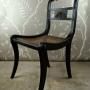 Regency Ebonised Trafalgar Sabre Leg Side Chair