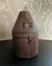 Antique Military Tin Hat Box 