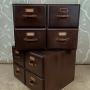 1920s Library Card Filing Set of Drawers