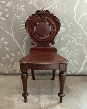 Victorian Mahogany Hall Chair