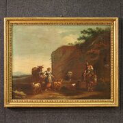17th Century Bucolic Landscape Painting 