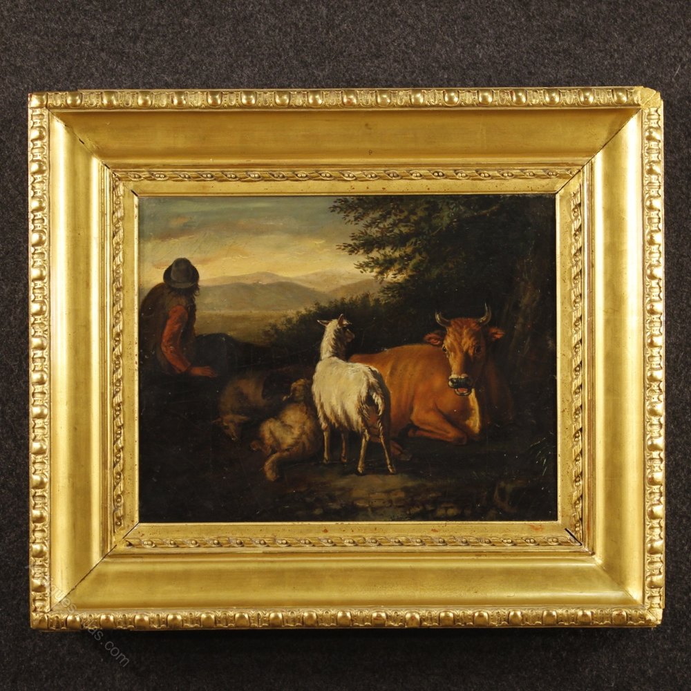 Antiques Atlas 19th Century French Bucolic Scene Painting