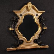 19th Century Lacquered And Gilded Italian Mirror