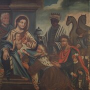 19th Century Painting Adoration Of The Magi