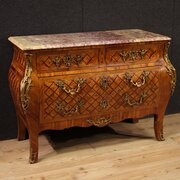 20th Century French Louis XV Style Inlaid Commode