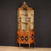 20th Century Tuscan Lacquered And Painted Vitrine