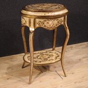20th Century Tuscan Lacquered, Gilded Side Table
