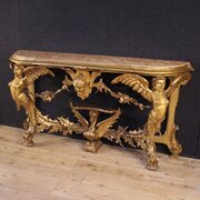 20th Century Gilded Italian Console