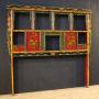 20th century lacquered painted Chinese headboard
