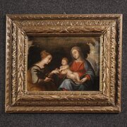 Antique 17th Century Painting On Panel