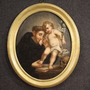 Antique 18th-century Italian Oval Painting