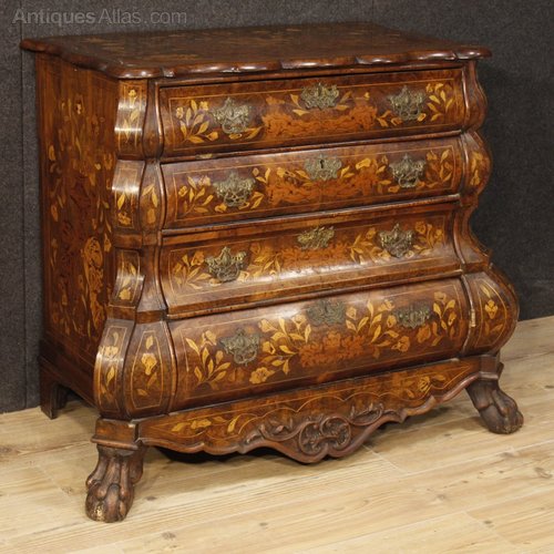 Antique Dutch Dresser In Inlaid Wood 19th Century Antiques Atlas