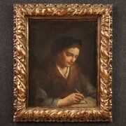 Antique Italian Portrait Painting 17th Century