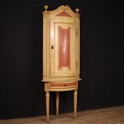 Antique Louis XVI Lacquered Corner Cabinet 