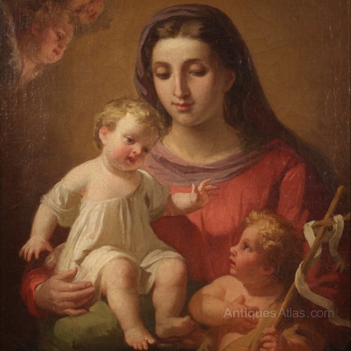 Antiques Atlas Antique Painting Madonna With Child And Saint John