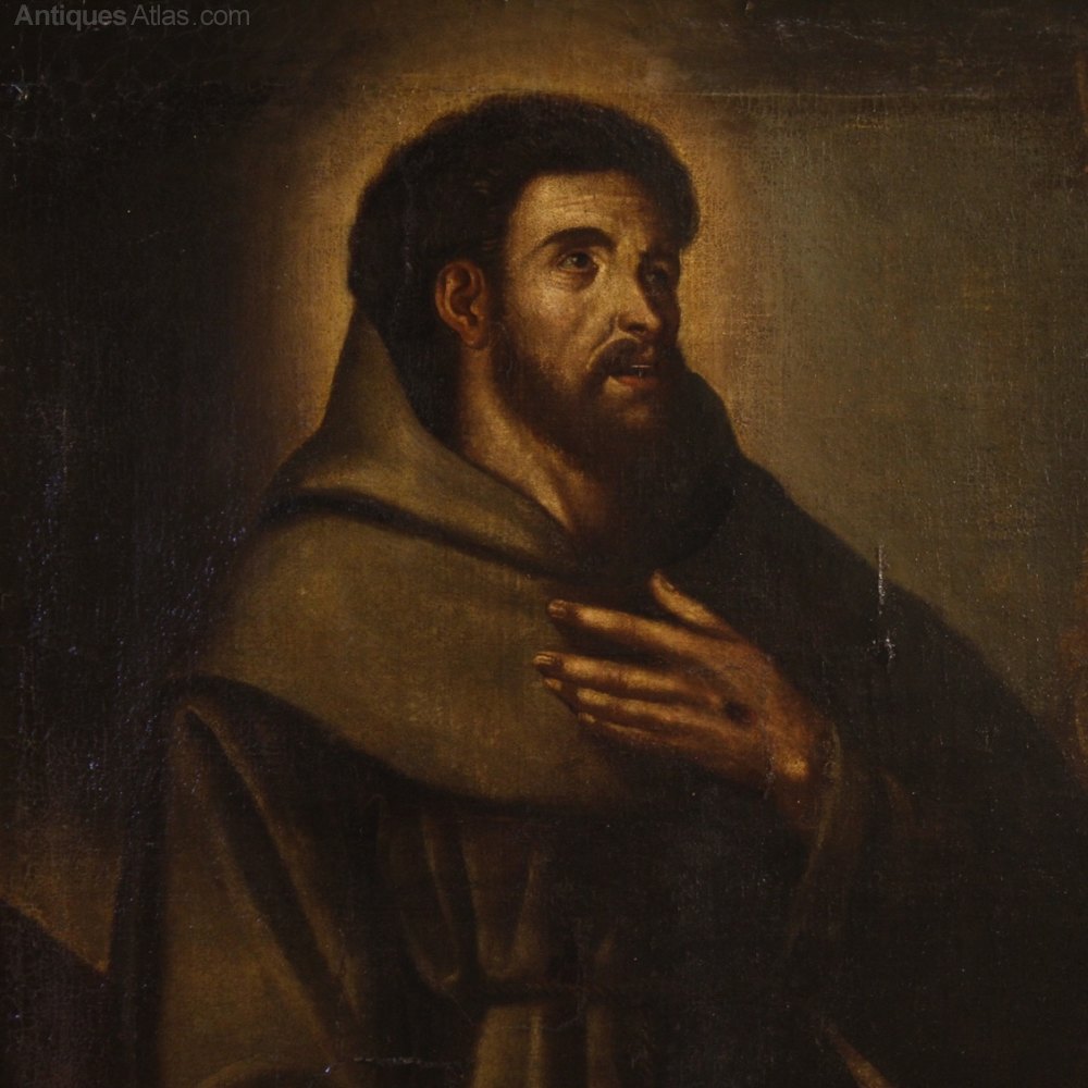 Antiques Atlas Antique Religious Spanish Painting Saint Francis
