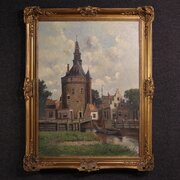 Dutch painting view of the city of Hoorn