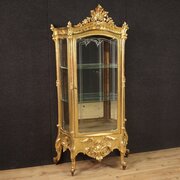 Elegant 19th Century Rocaille Style Gold Showcase