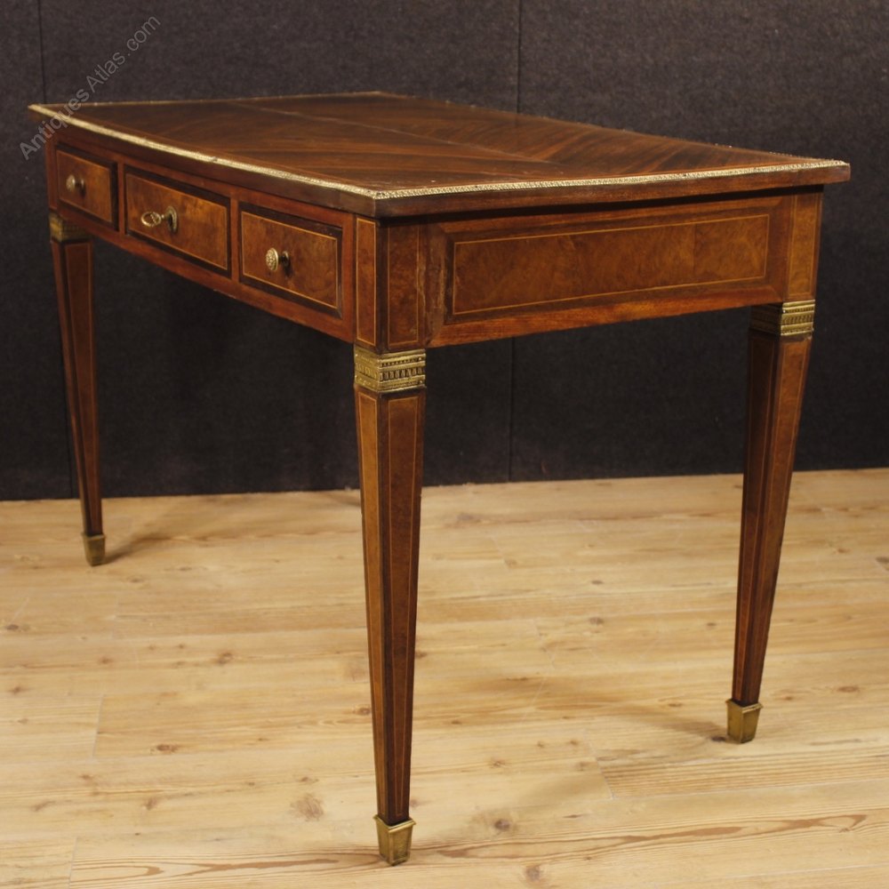 Antiques Atlas French Inlaid Writing Desk In Louis XVI Style