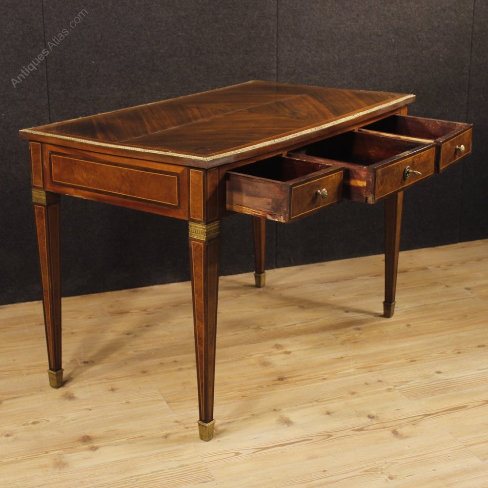 Antiques Atlas French Inlaid Writing Desk In Louis XVI Style