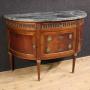 French Louis XVI style half-moon commode 