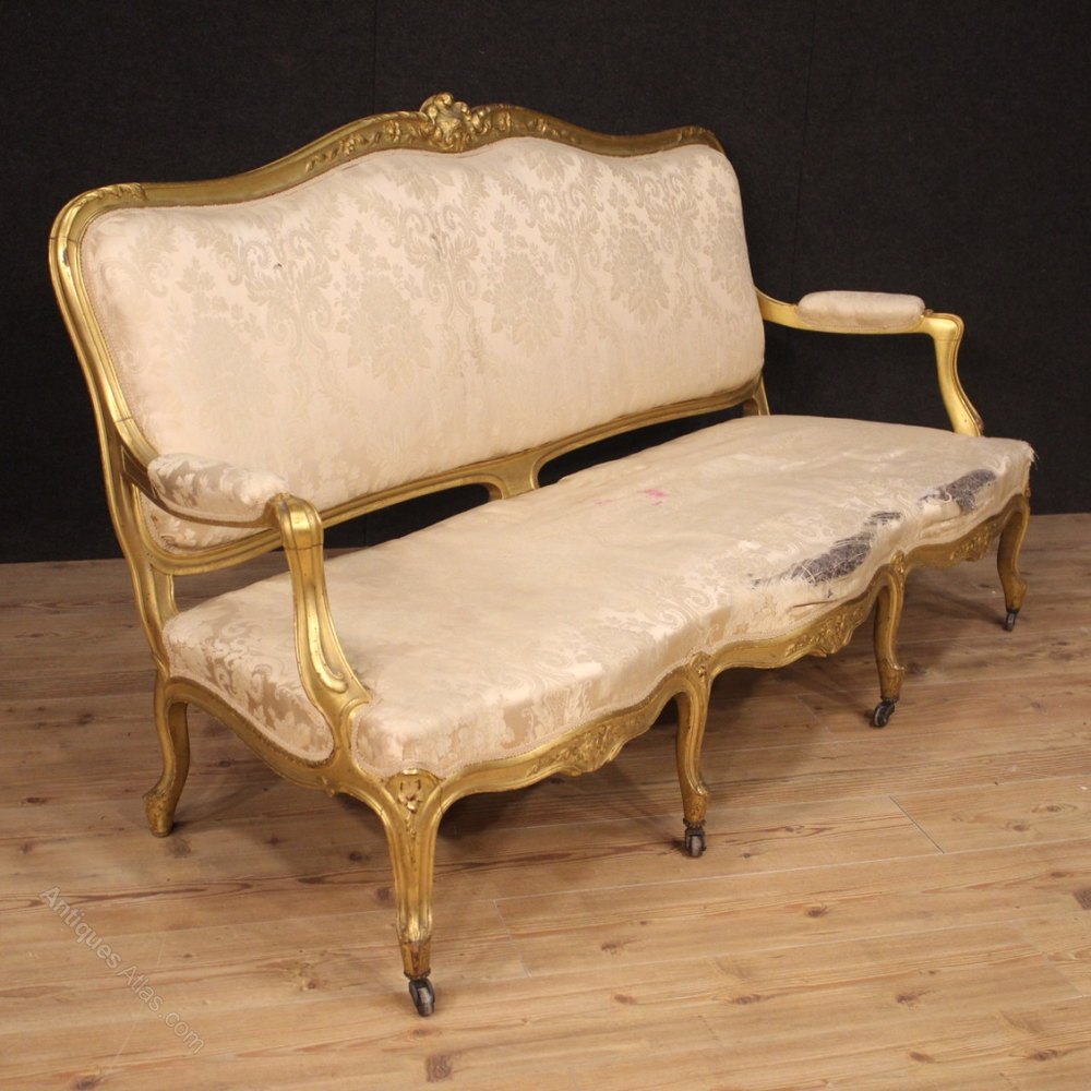 French Golden Sofa In Louis XV Style Antiques Atlas