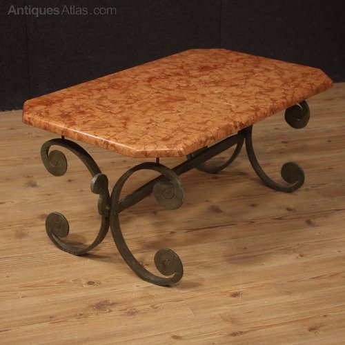 Antiques Atlas French Iron Coffee Table With Marble Top