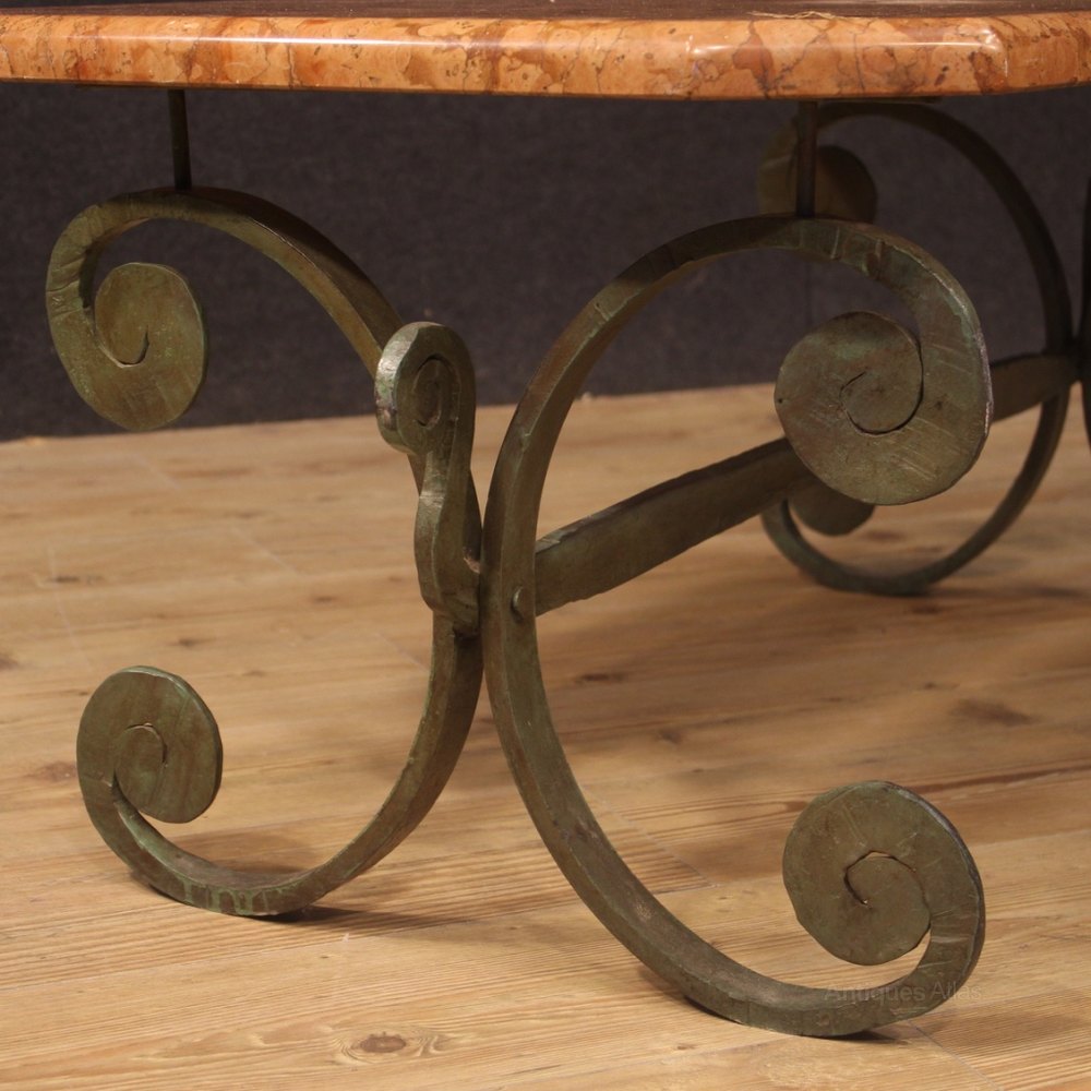 Antiques Atlas French Iron Coffee Table With Marble Top