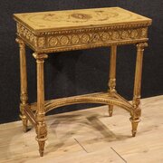 French Lacquered And Gilded Side Table By Sormani 