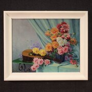 French Signed Painting Still Life 20th Century
