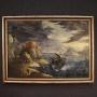 Great 17th Century Stormy Sea Marine Painting