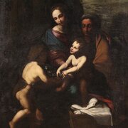 Great 17th-century Italian Painting, Holy Family 
