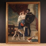 Great 19th-century Portrait Signed By F. Vinea