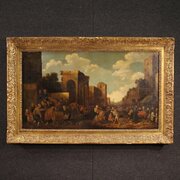 Great Flemish Painting On Panel Signed Droochsloot