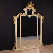Great Lacquered And Gilded Louis XV Style Mirror 