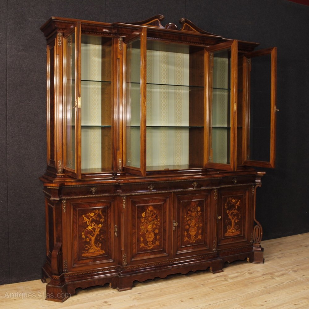 Antiques Atlas Italian Bookcase In Inlaid Wood 20th Century