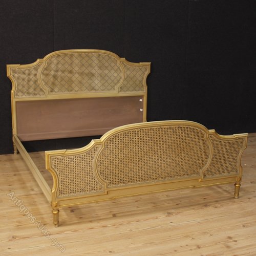 Antiques Atlas Italian Double Bed In Lacquered And Gilt Wood