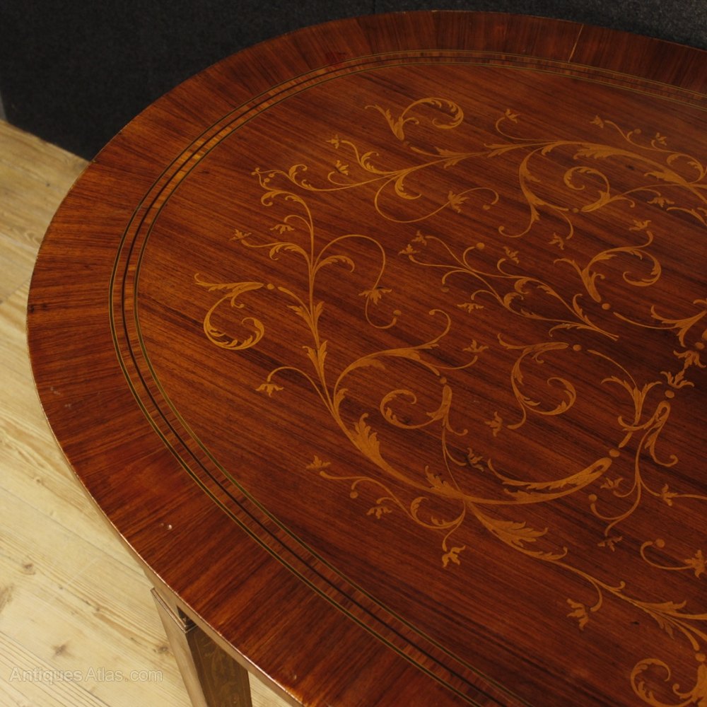 Antiques Atlas Italian Inlaid Dining Table In Louis XVI Style