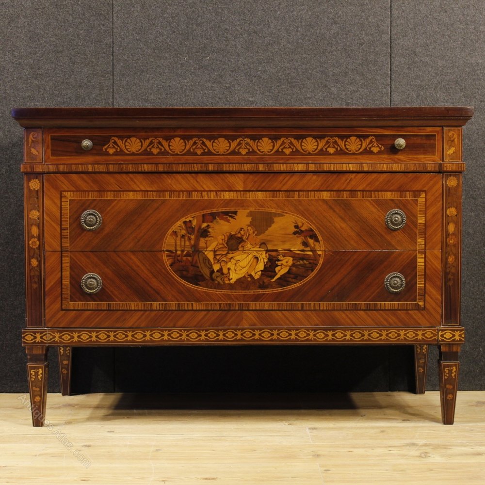 Antiques Atlas Italian Inlaid Dresser In Louis XVI Style
