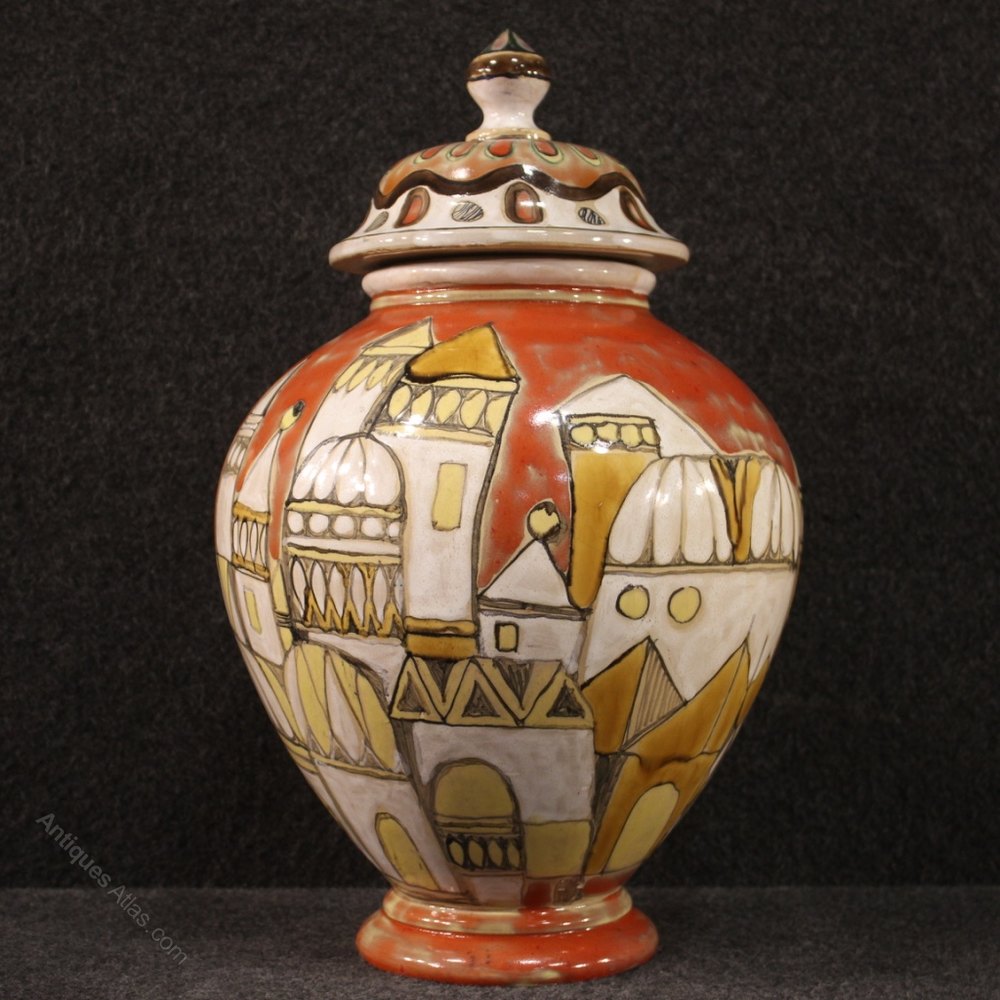 Antiques Atlas Italian Ceramic Vase Signed And Dated