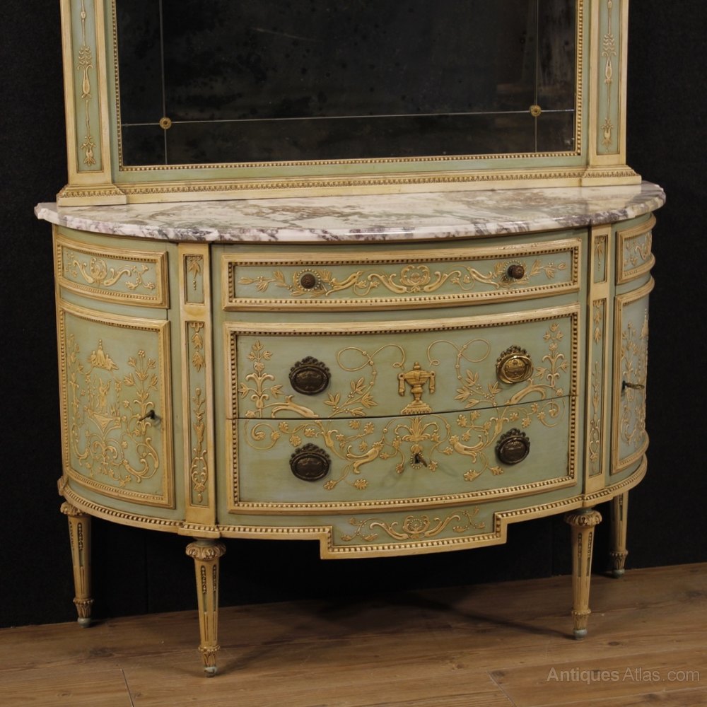 Antiques Atlas Italian Dresser With Mirror In Louis XVI Style