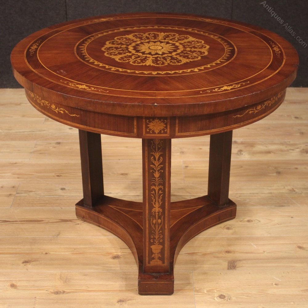 Antiques Atlas Italian Inlaid Side Table In Walnut, Rosewood