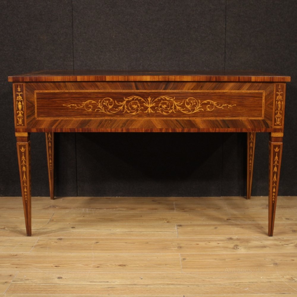 Antiques Atlas Italian Inlaid Writing Desk In Louis XVI Style